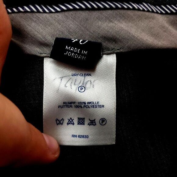 Land's End Wool Dress Pants 45/29 Beige Pleated Traditional Fit Adjustable Waist - Picture 7 of 9